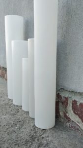 Tall lamps outside