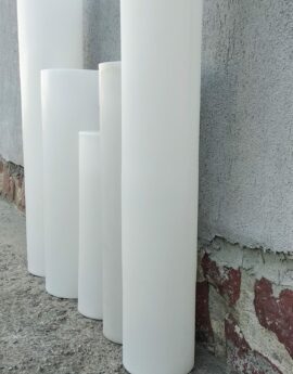 Tall lamps outside