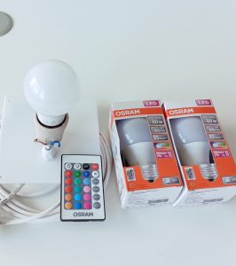 Комплект LED осветление OSRAM – RGB крушка, контролен панел и дистанционно управление
